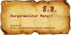 Burgermeister Margit névjegykártya